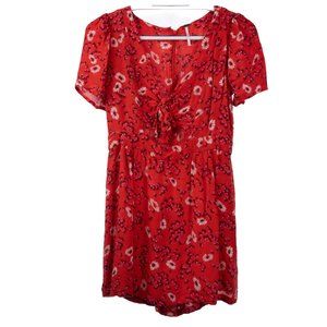 Free People Front Tie Floral Skort Romper